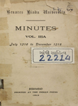 Minutes : Vol. IIIA July 1918 to December 1918